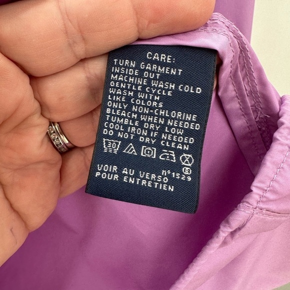 RALPH LAUREN GOLF purple pullover polyester gorpcore half zip windbreaker.  M/L - Picture 7 of 11